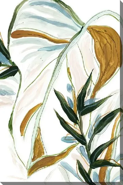 Картина маслом Тропические листья №102