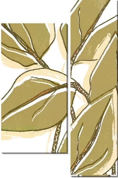 Модульная картина Тропические листья №103