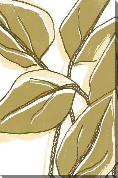 Картина маслом Тропические листья №103