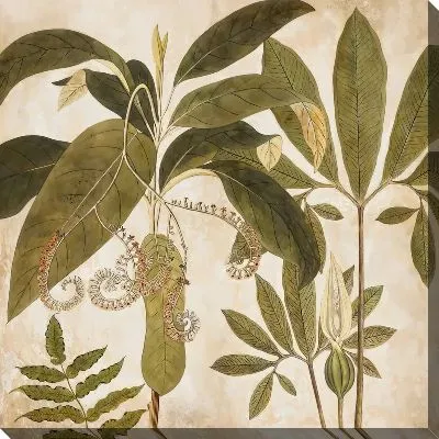 Картина маслом Тропические листья №106