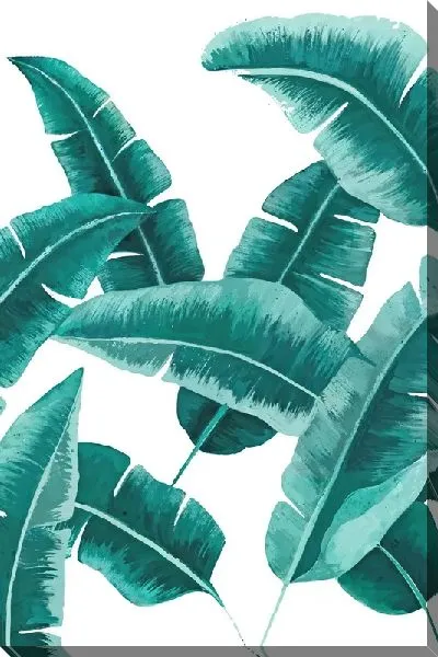 Картина маслом Тропические листья №109