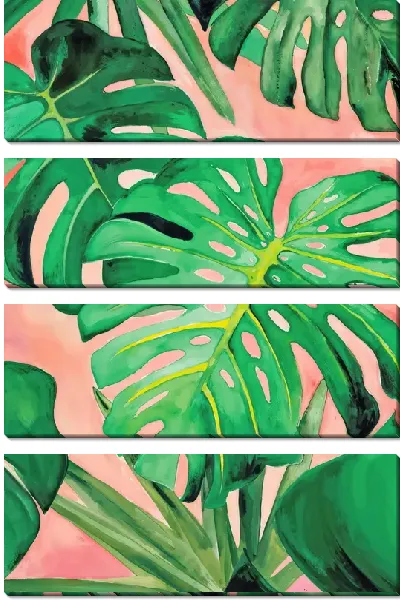 Модульная картина Тропические листья №113