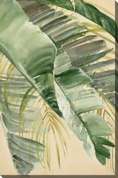 Картина маслом Тропические листья №115