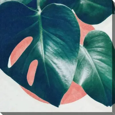 Картина маслом Тропические листья №121