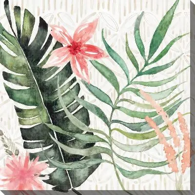 Картина маслом Тропические листья №124