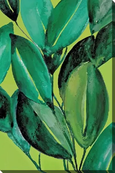 Картина маслом Тропические листья №132