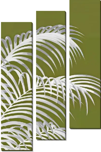 Модульная картина Тропические листья №135