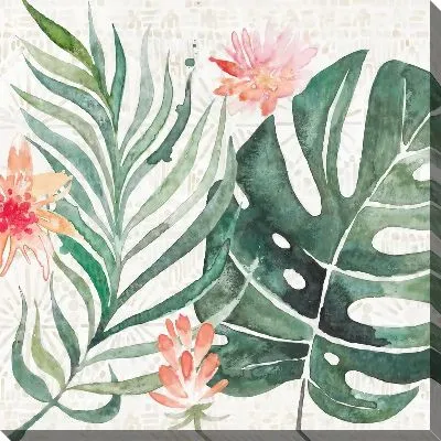 Картина маслом Тропические листья №142