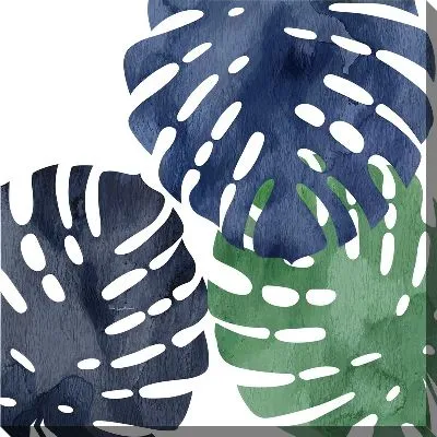 Картина маслом Тропические листья №143