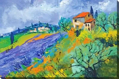 Картина маслом Лаванда №86