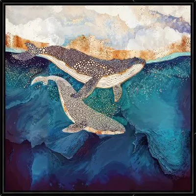 Два кита в море