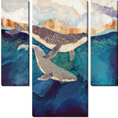 Два кита в море