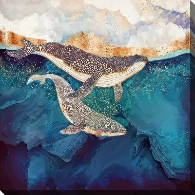 Два кита в море