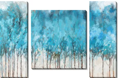 Модульная картина Бирюзовый лес