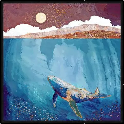 Кит в глубине моря