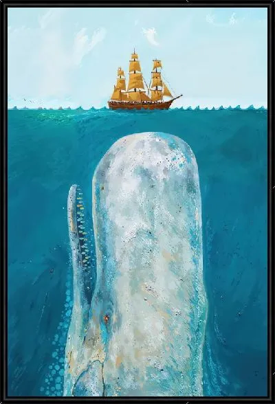 Картина Кит под парусником