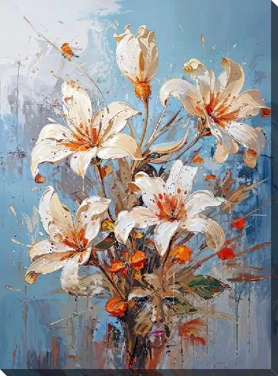 Картина маслом Лилии №303
