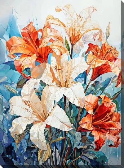 Картина маслом Лилии №310