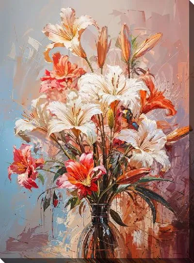 Картина маслом Лилии №311