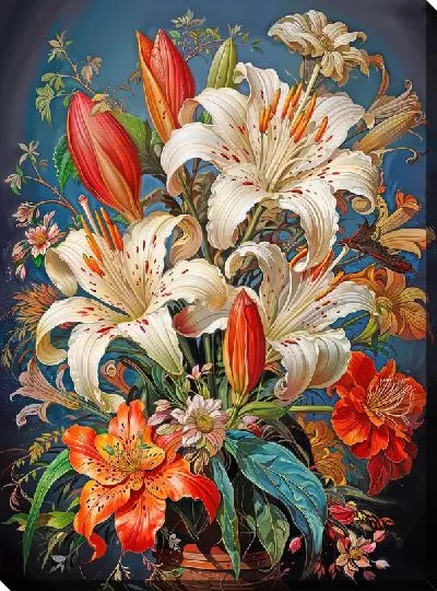Картина маслом Лилии №312