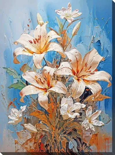 Картина маслом Лилии №313