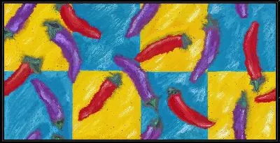 Картина Перцы в стиле арт