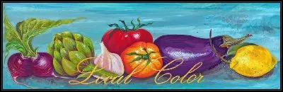 Картина Овощи и лимон