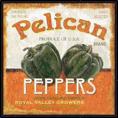 Картина Два перца в стиле винтаж