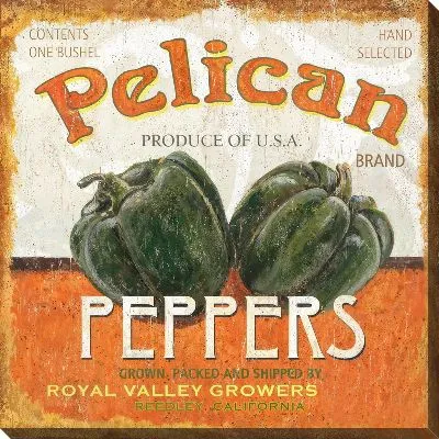 Картина маслом Два перца в стиле винтаж