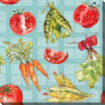 Картина маслом Разрезанные овощи