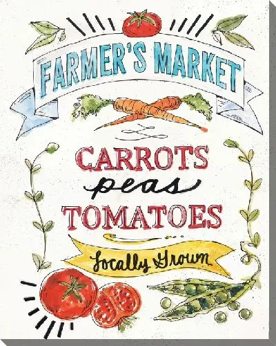 Картина маслом Фермерский магазин морковь и томаты