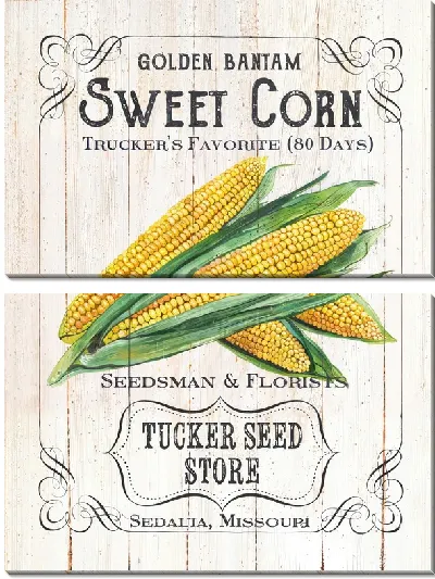 Модульная картина Кукуруза в стиле винтаж