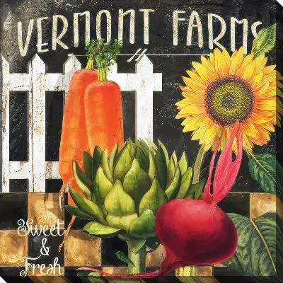 Картина маслом Овощи и подсолнух