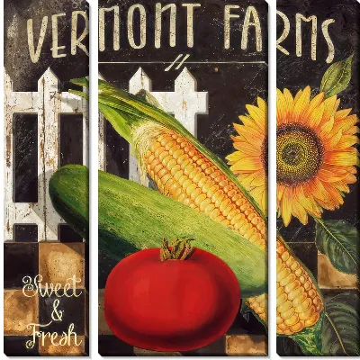 Томат, огурец, кукуруза и подсолнух