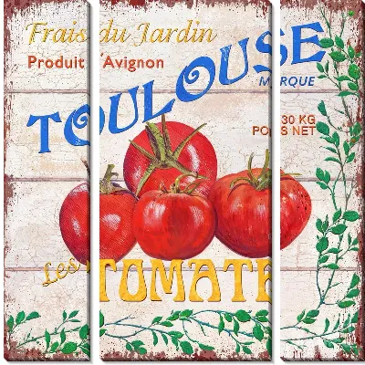 Красные томаты стиль винтаж