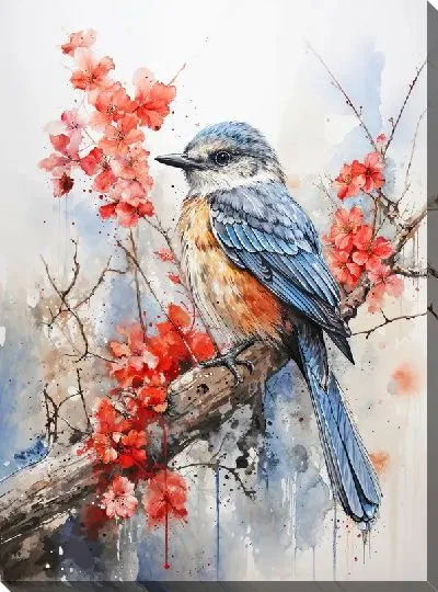 Картина маслом Птичка №12