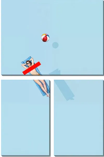 Модульная картина Бассейн №302