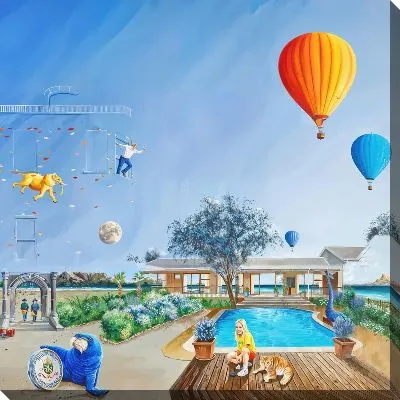 Картина маслом Бассейн №310