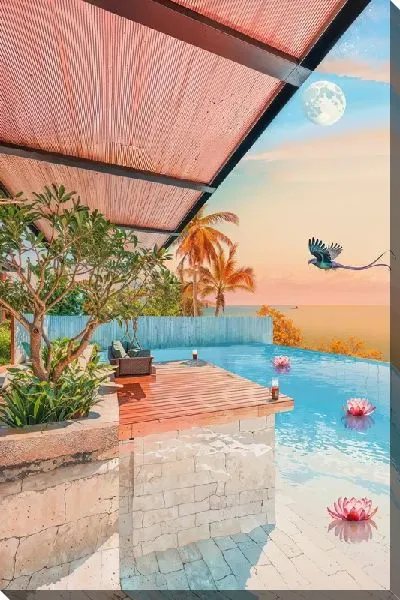 Картина маслом Бассейн №314