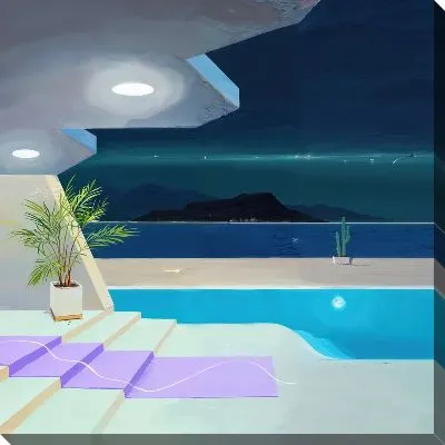 Картина маслом Бассейн №336