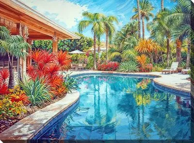 Картина маслом Бассейн №342