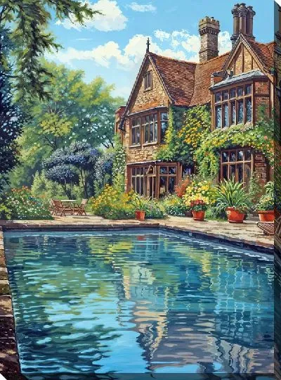 Картина маслом Бассейн №345