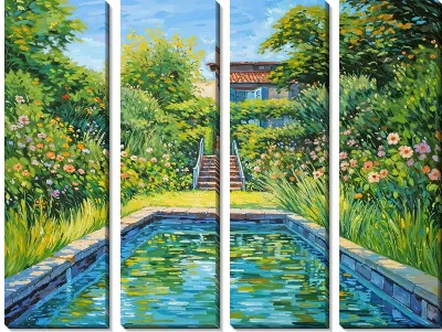 Модульная картина Бассейн №347