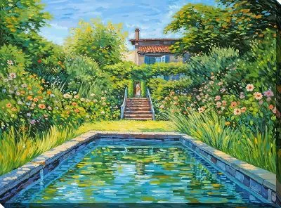 Картина маслом Бассейн №347