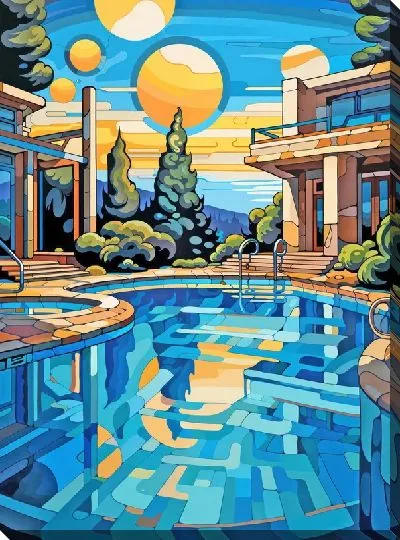 Картина маслом Бассейн №358