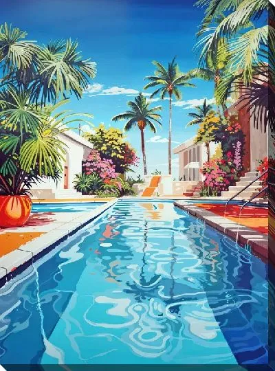 Картина маслом Бассейн №368