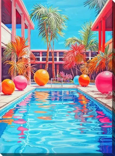 Картина маслом Бассейн №371