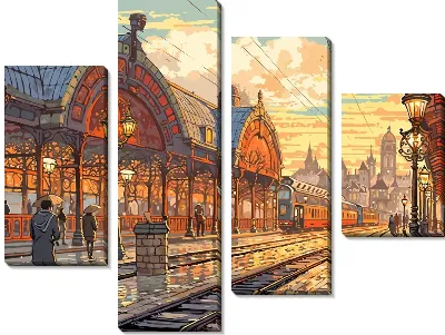 Модульная картина Вокзал №1