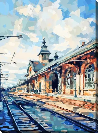 Картина маслом Вокзал №31