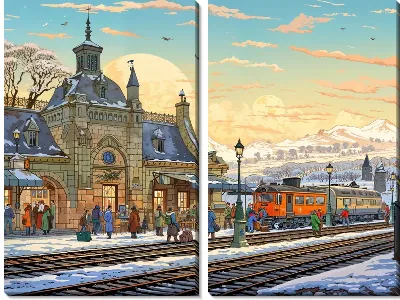 Модульная картина Вокзал №5